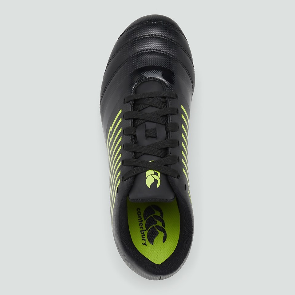 JUNIOR UNISEX STAMPEDE 3.0 SOFT GROUND BOOT BLACK/GREEN