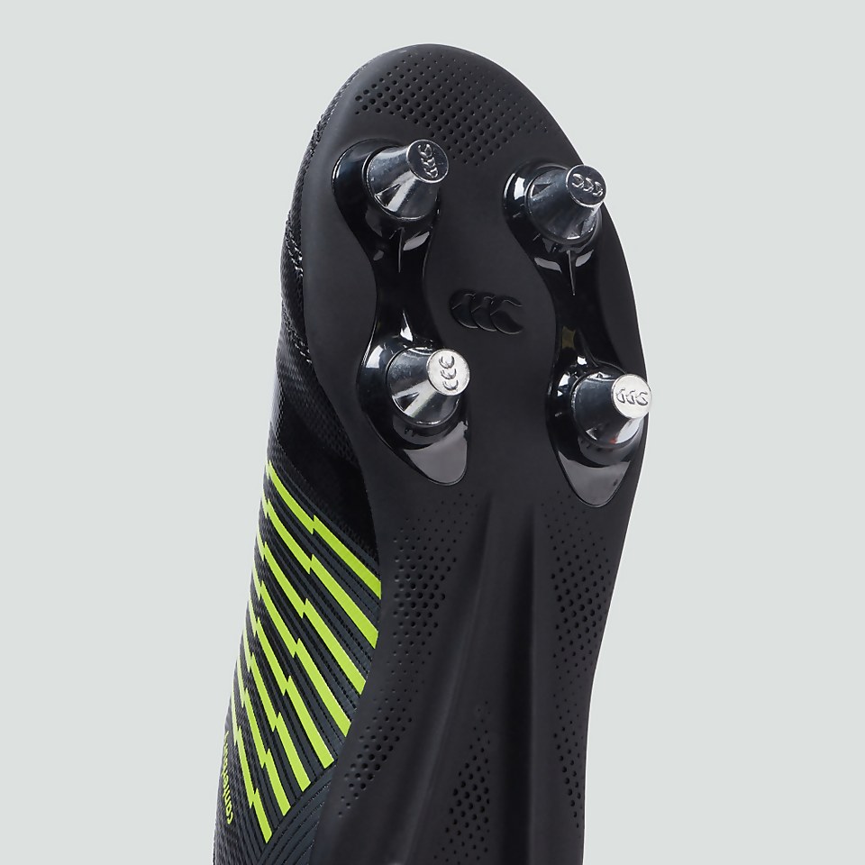 JUNIOR UNISEX STAMPEDE 3.0 SOFT GROUND BOOT BLACK/GREEN