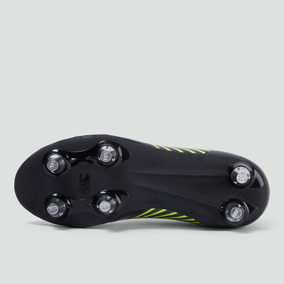 JUNIOR UNISEX STAMPEDE 3.0 SOFT GROUND BOOT BLACK/GREEN