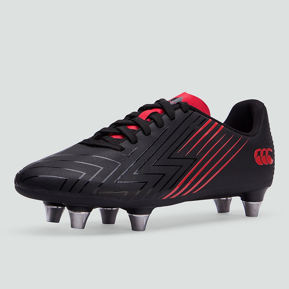 JUNIOR UNISEX SPEED 3.0 SOFT GROUND BOOT BLACK/RED