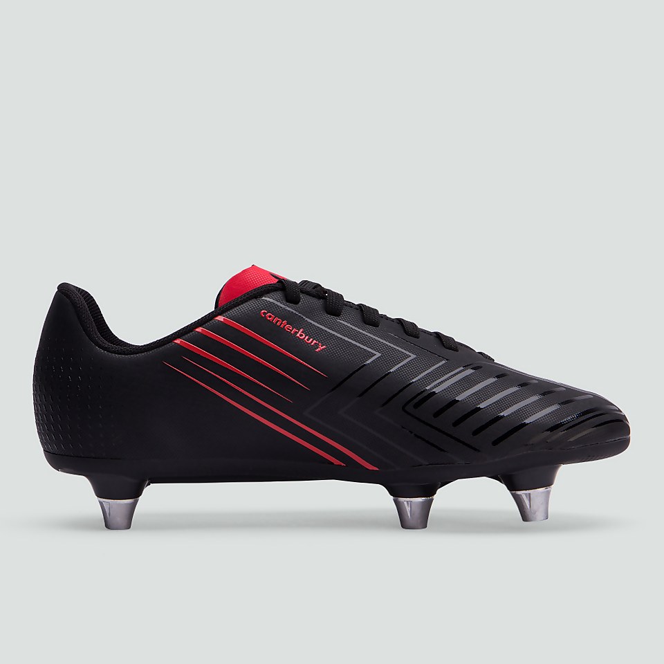 JUNIOR UNISEX SPEED 3.0 SOFT GROUND BOOT BLACK/RED