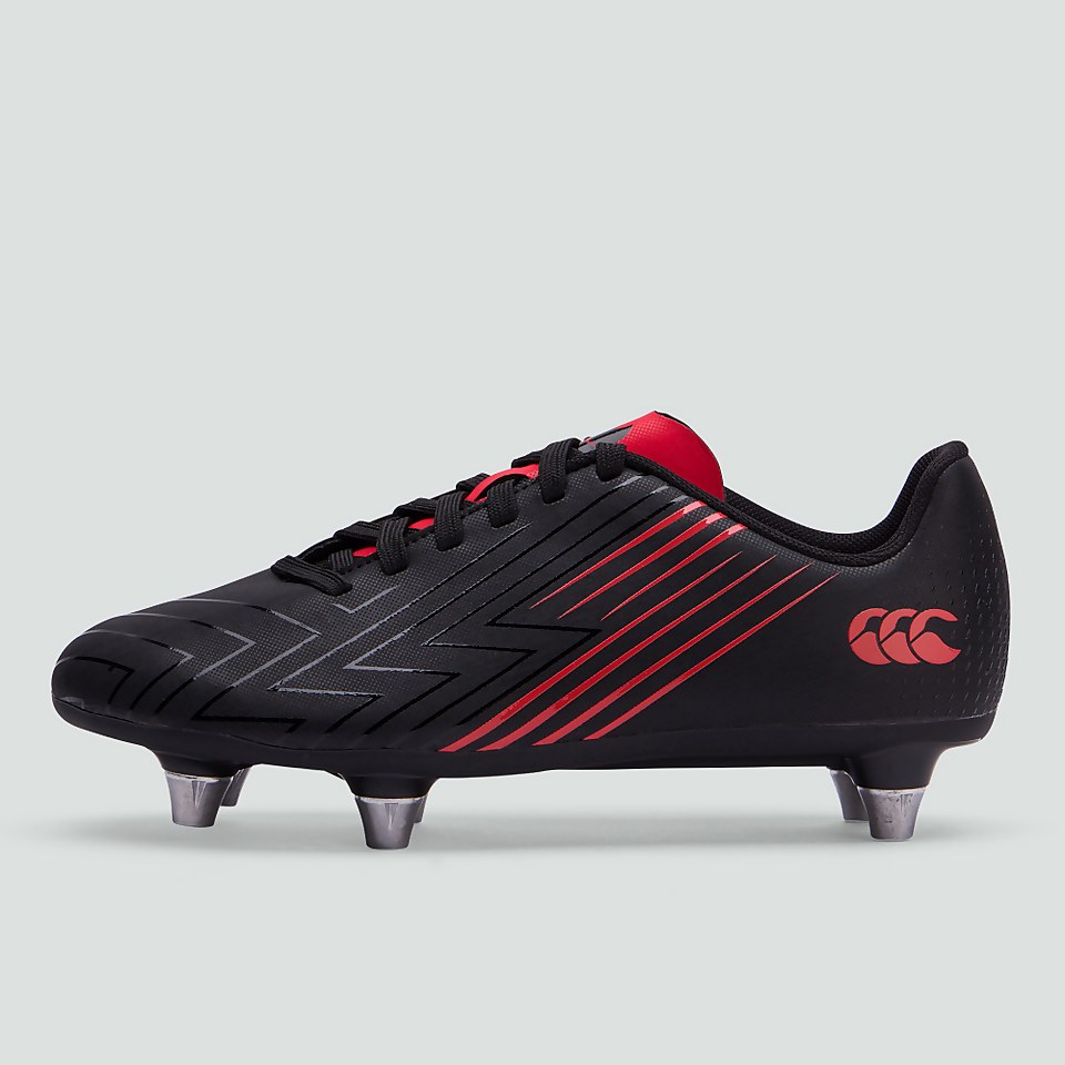 JUNIOR UNISEX SPEED 3.0 SOFT GROUND BOOT BLACK/RED