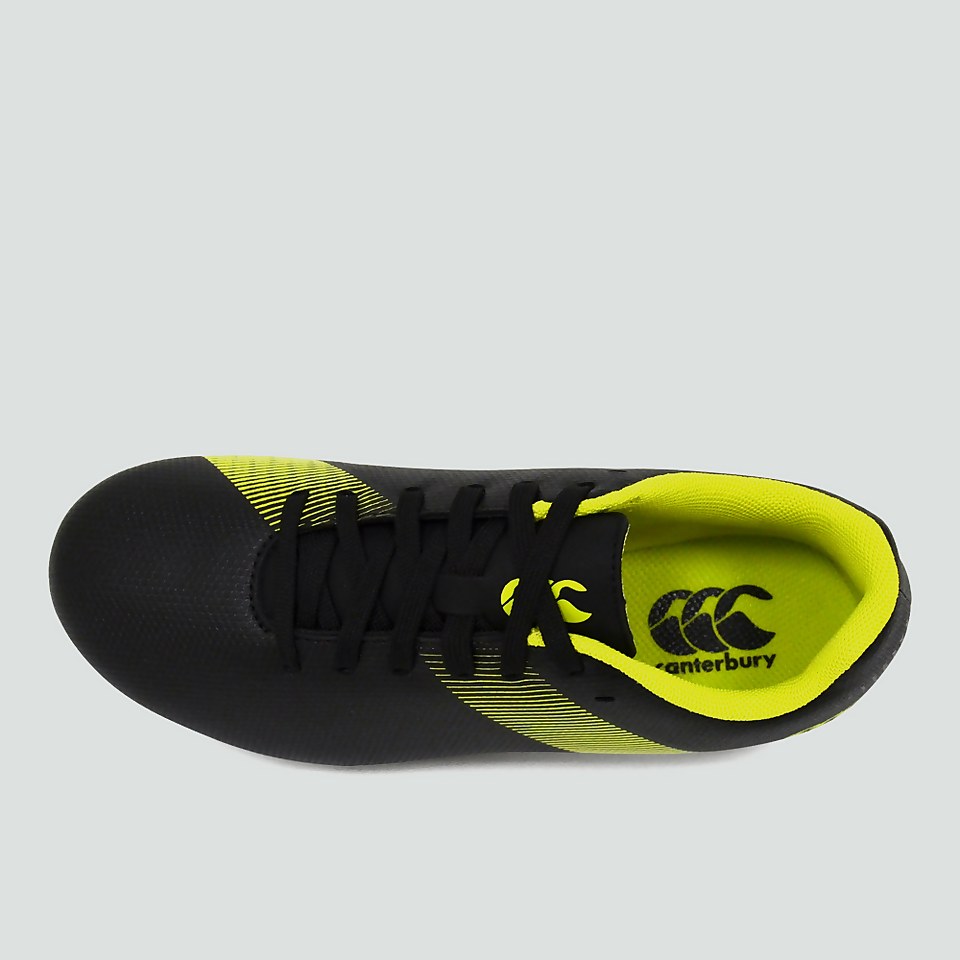 JUNIOR UNISEX PHOENIX 3.0 SOFT GROUND BOOT BLACK/GREEN