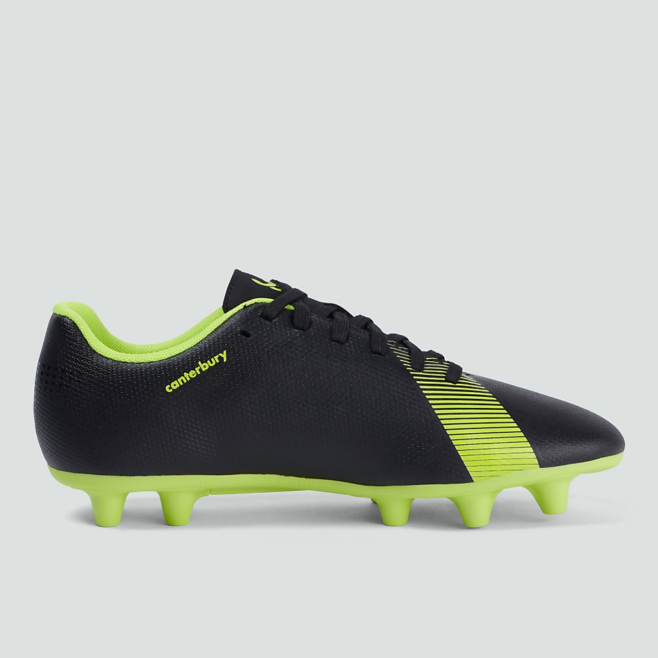 JUNIOR UNISEX PHOENIX 3.0 FIRM GROUND BOOT BLACK/GREEN