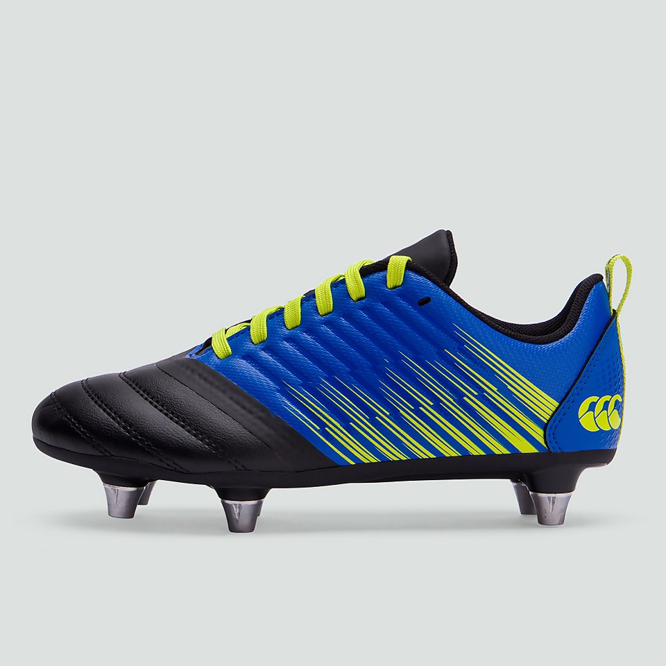JUNIOR UNISEX STAMPEDE 3.0 PLUS SOFT GROUND BOOT BLUE/GREEN