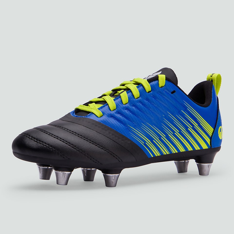 JUNIOR UNISEX STAMPEDE 3.0 PLUS SOFT GROUND BOOT BLUE/GREEN
