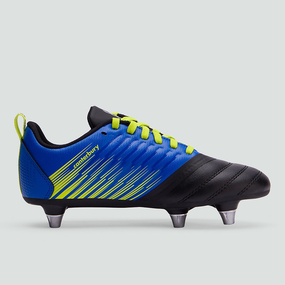 JUNIOR UNISEX STAMPEDE 3.0 PLUS SOFT GROUND BOOT BLUE/GREEN