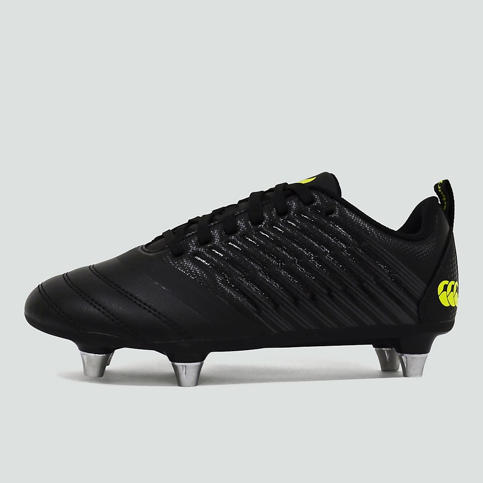 JUNIOR UNISEX STAMPEDE 3.0 PLUS SOFT GROUND BOOT BLACK/GREEN
