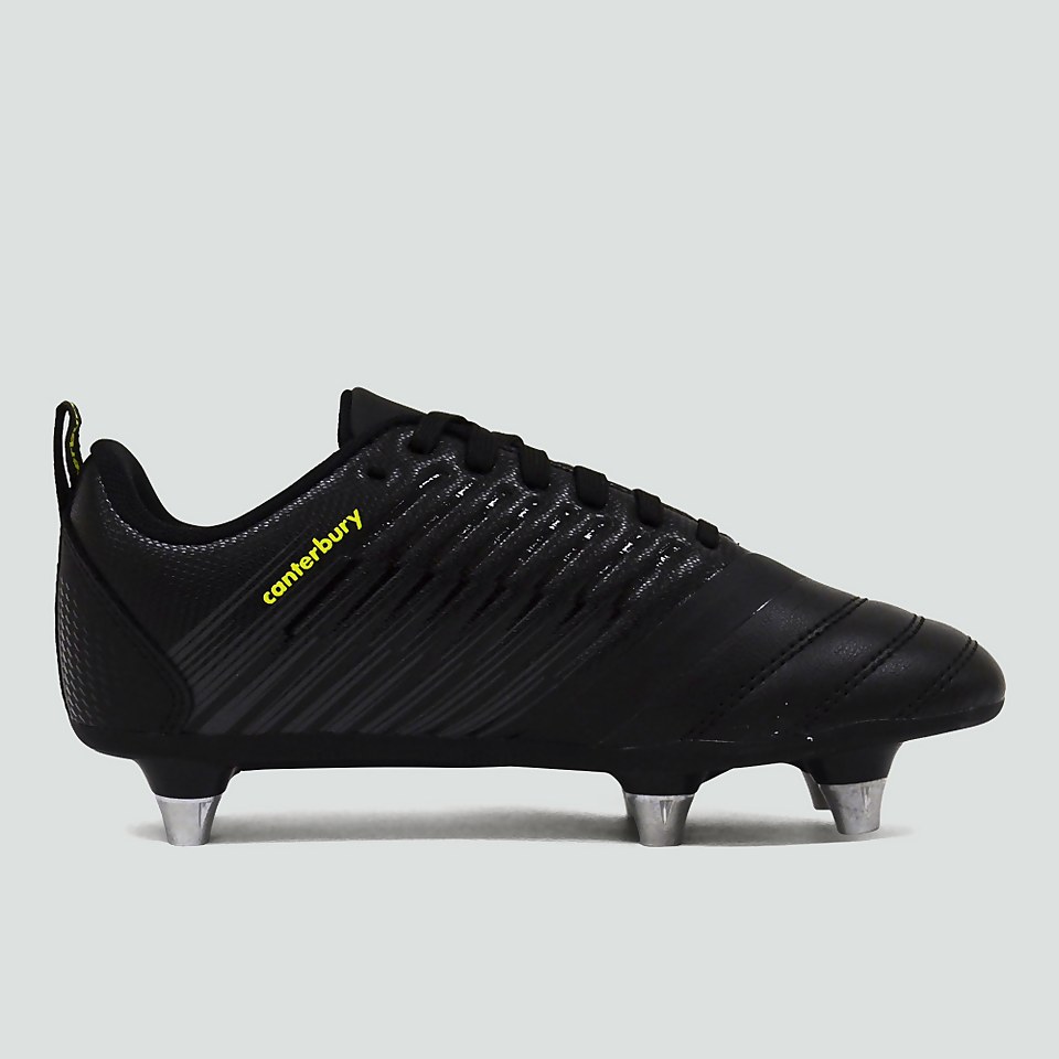 JUNIOR UNISEX STAMPEDE 3.0 PLUS SOFT GROUND BOOT BLACK/GREEN