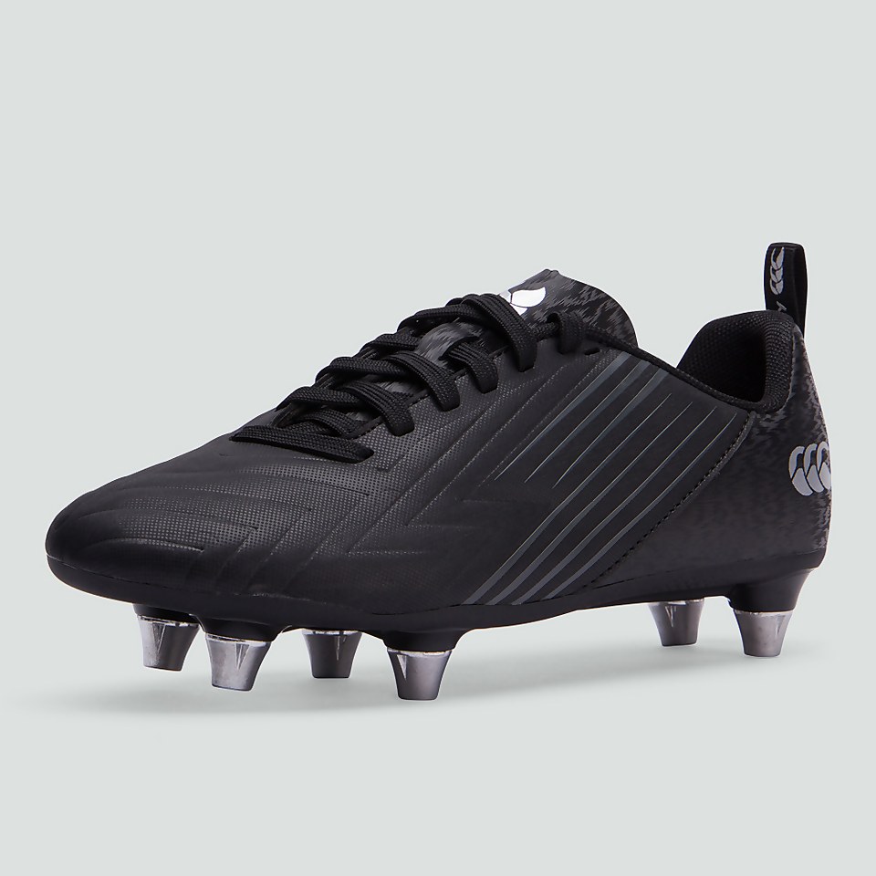 JUNIOR UNISEX SPEED 3.0 PLUS SOFT GROUND BOOT BLACK/GREY