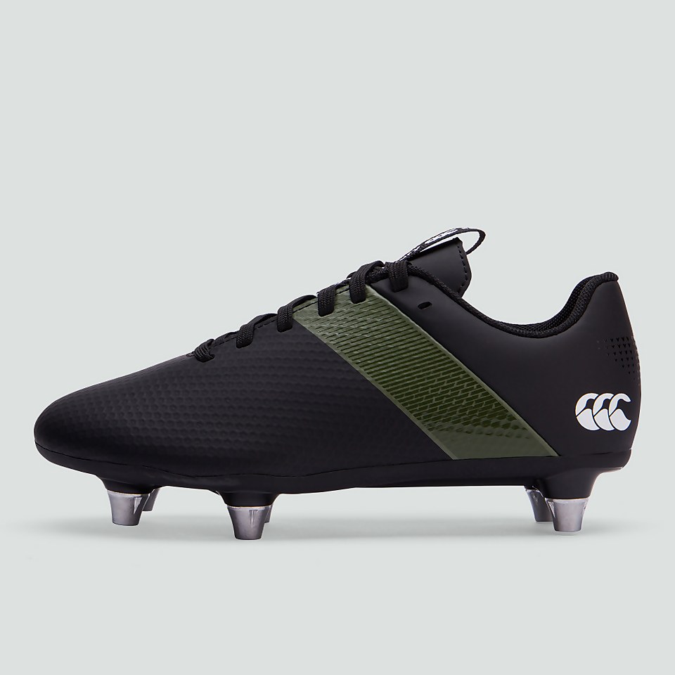 JUNIOR UNISEX PHOENIX 3.0 PLUS SOFT GROUND BOOT BLACK/GREEN
