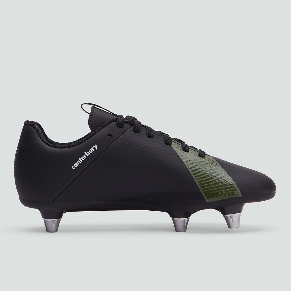 JUNIOR UNISEX PHOENIX 3.0 PLUS SOFT GROUND BOOT BLACK/GREEN