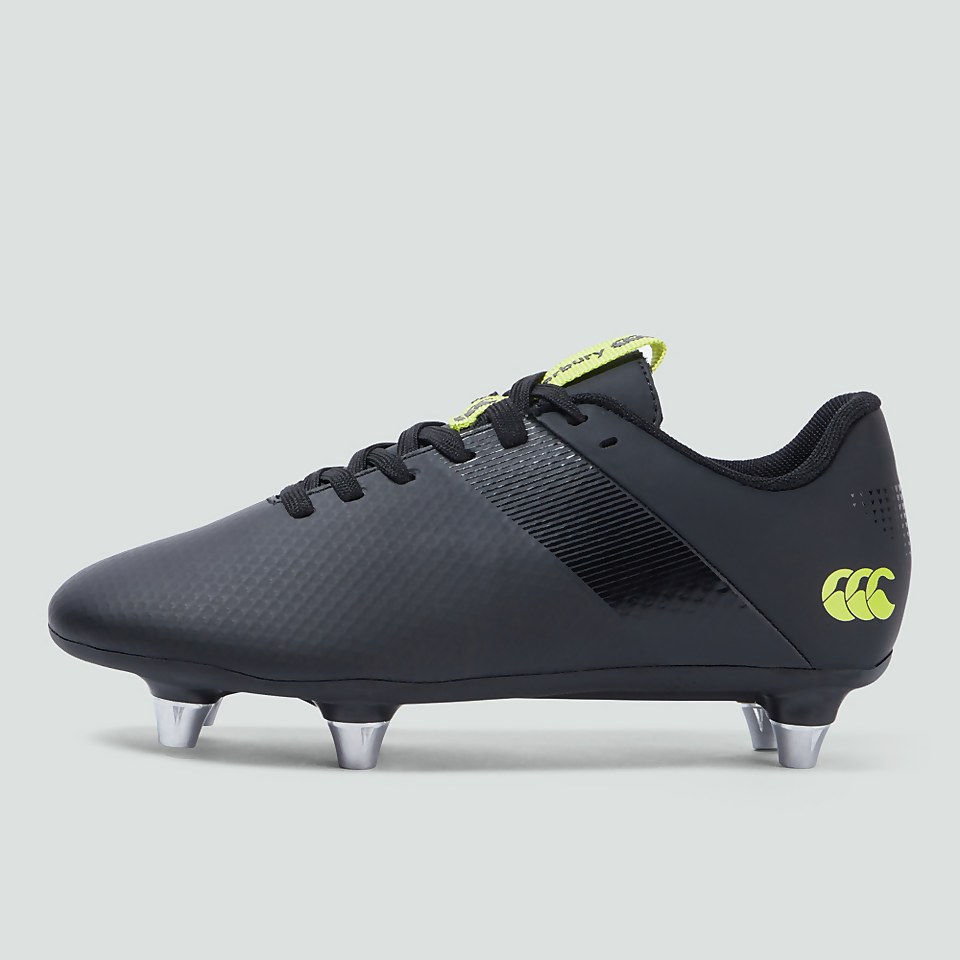 JUNIOR UNISEX PHOENIX 3.0 PLUS SOFT GROUND BOOT BLACK/GREEN