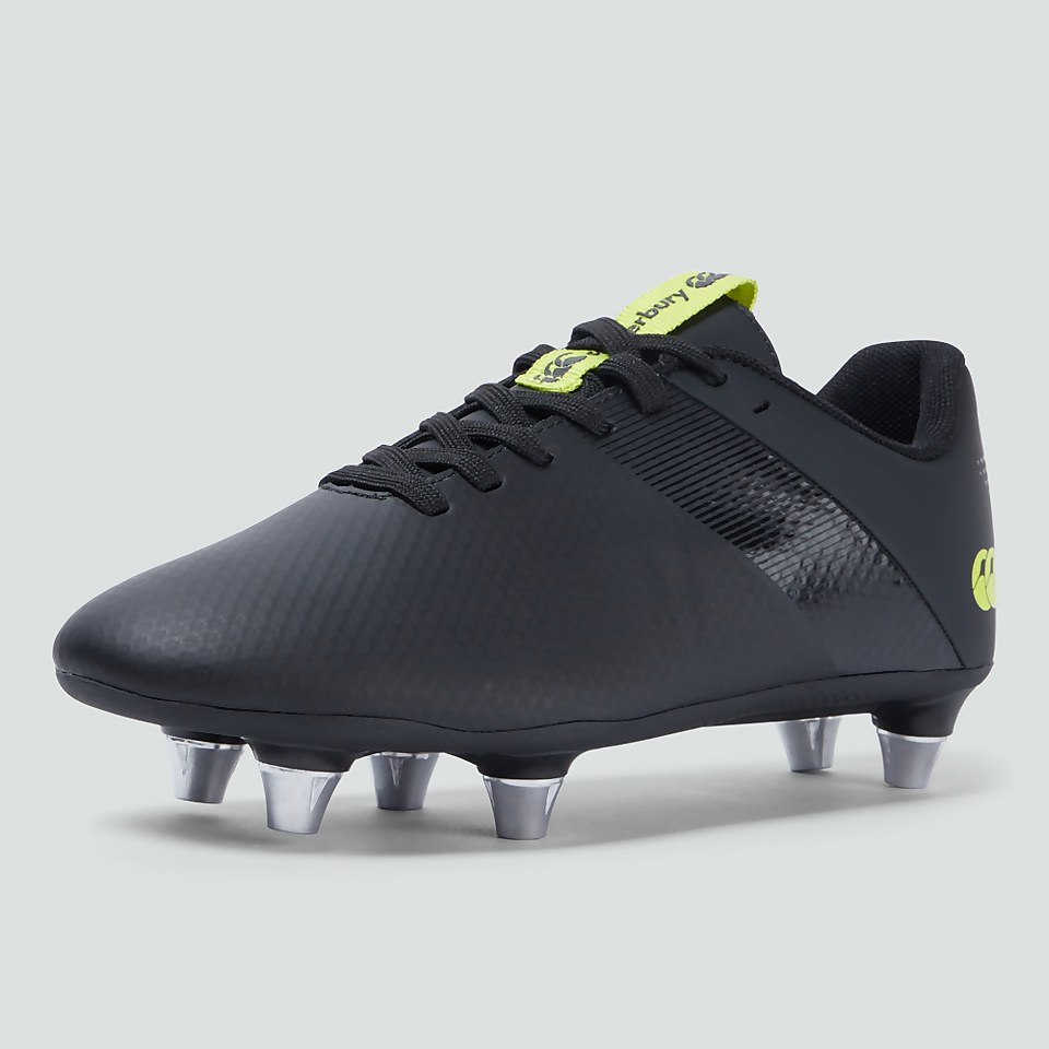 JUNIOR UNISEX PHOENIX 3.0 PLUS SOFT GROUND BOOT BLACK/GREEN