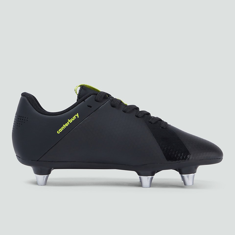 JUNIOR UNISEX PHOENIX 3.0 PLUS SOFT GROUND BOOT BLACK/GREEN