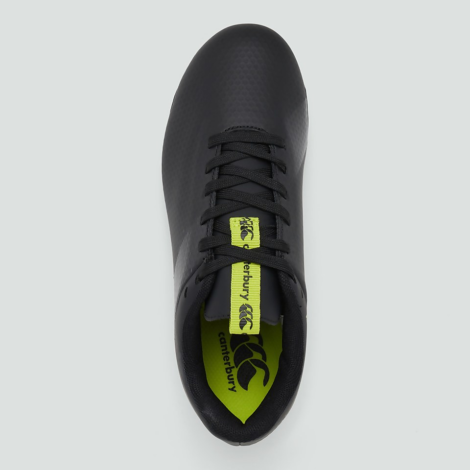 JUNIOR UNISEX PHOENIX 3.0 PLUS FIRM GROUND BOOT BLACK/GREEN