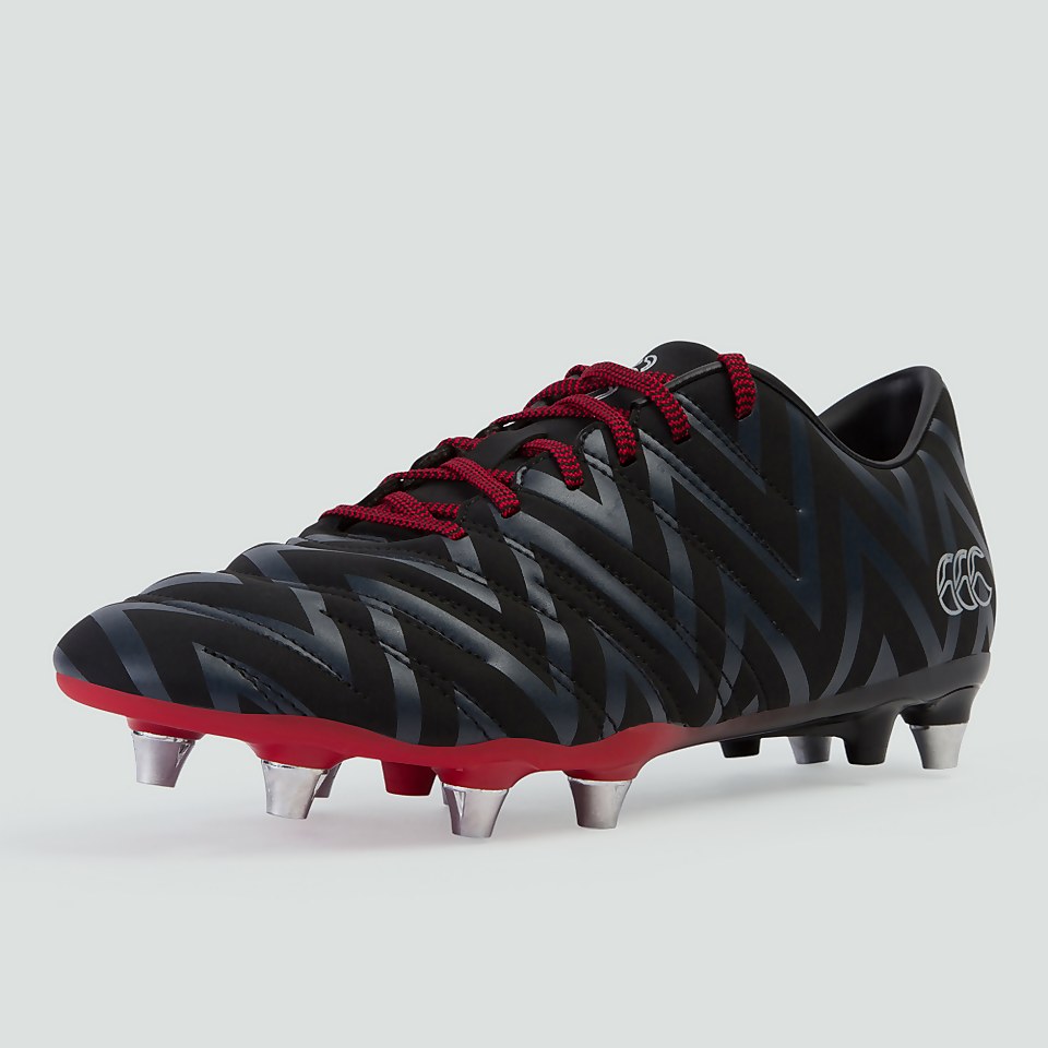 ADULT PHOENIX 2.0 SOFT GROUND BOOT BLACK/FLAG RED
