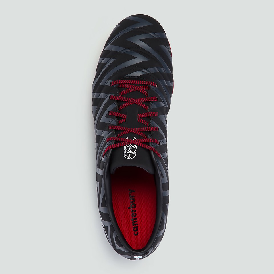 ADULT PHOENIX 2.0 SOFT GROUND BOOT BLACK/FLAG RED