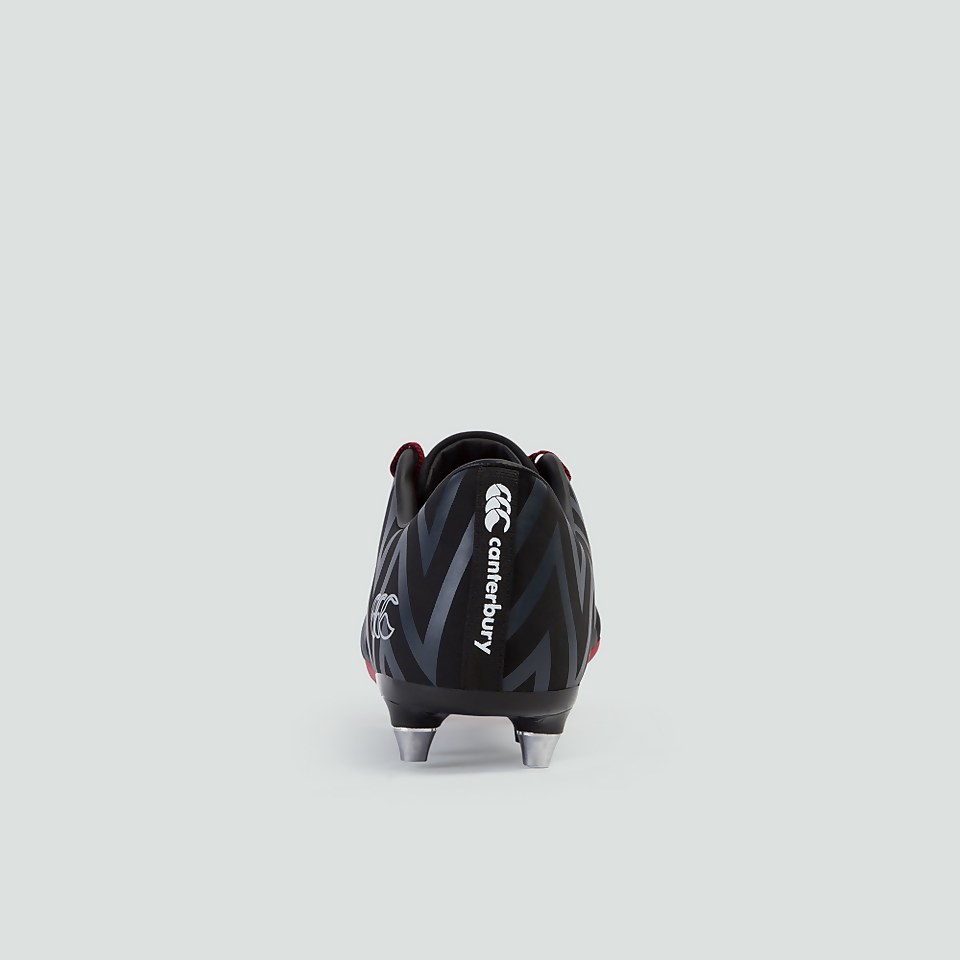 ADULT PHOENIX 2.0 SOFT GROUND BOOT BLACK/FLAG RED