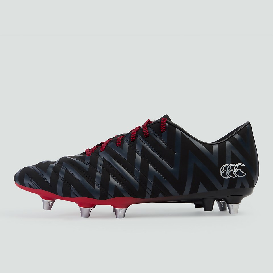 ADULT PHOENIX 2.0 SOFT GROUND BOOT BLACK/FLAG RED