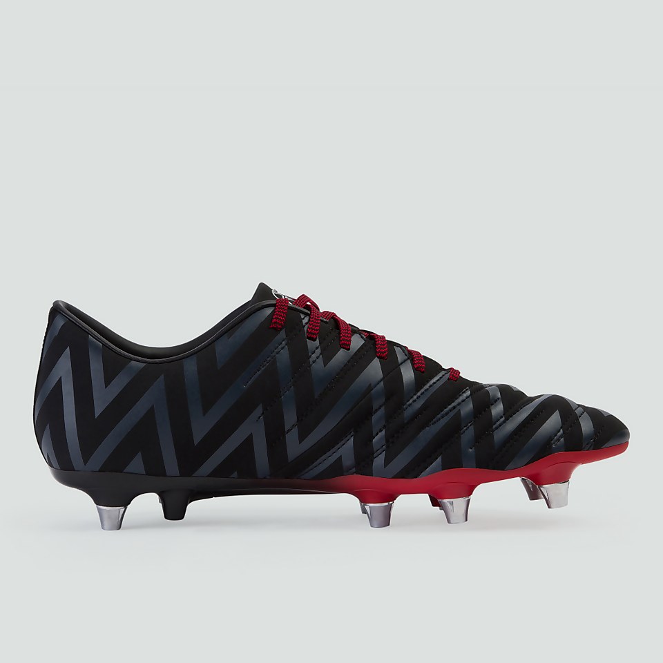 ADULT PHOENIX 2.0 SOFT GROUND BOOT BLACK/FLAG RED
