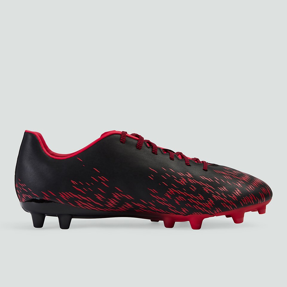 ADULT SPEED 2.0 FIRM GROUND BOOT BLACK/FLAG RED