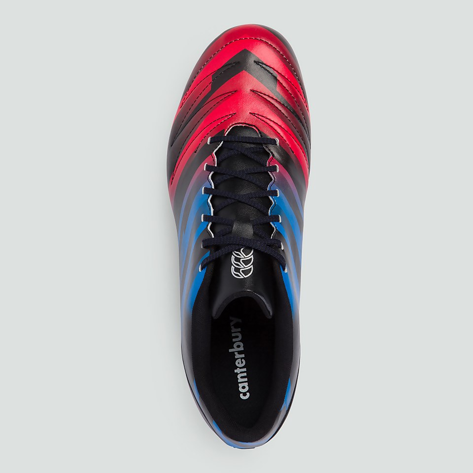 ADULT STAMPEDE 2.0 SOFT GROUND BOOT BLACK/RED/BLUE