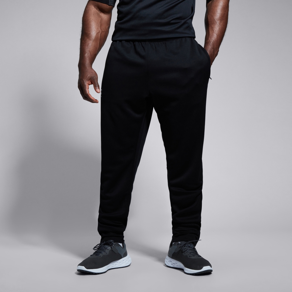 MENS TAPERED POLYKNIT PANT BLACK
