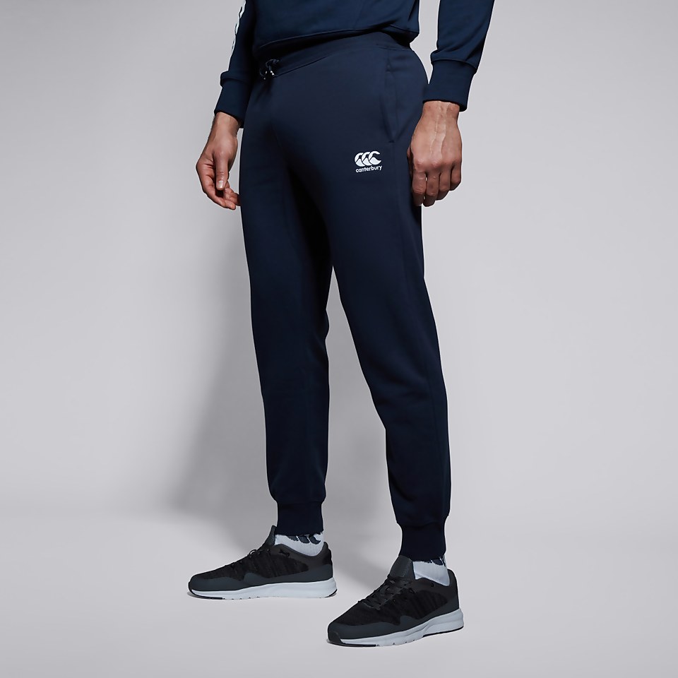 MENS TAPERED FLEECE CUFFPANT NAVY