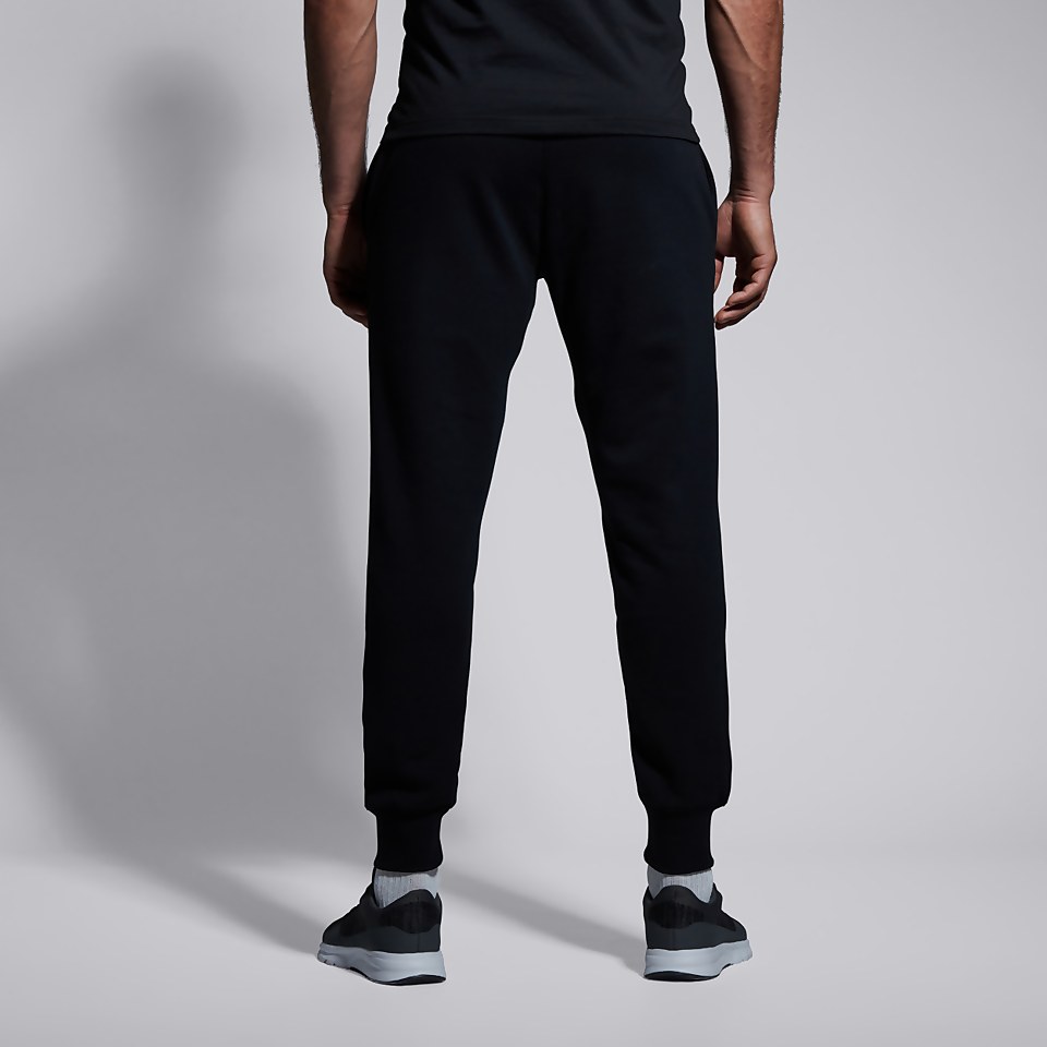 MENS TAPERED FLEECE CUFFPANT BLACK
