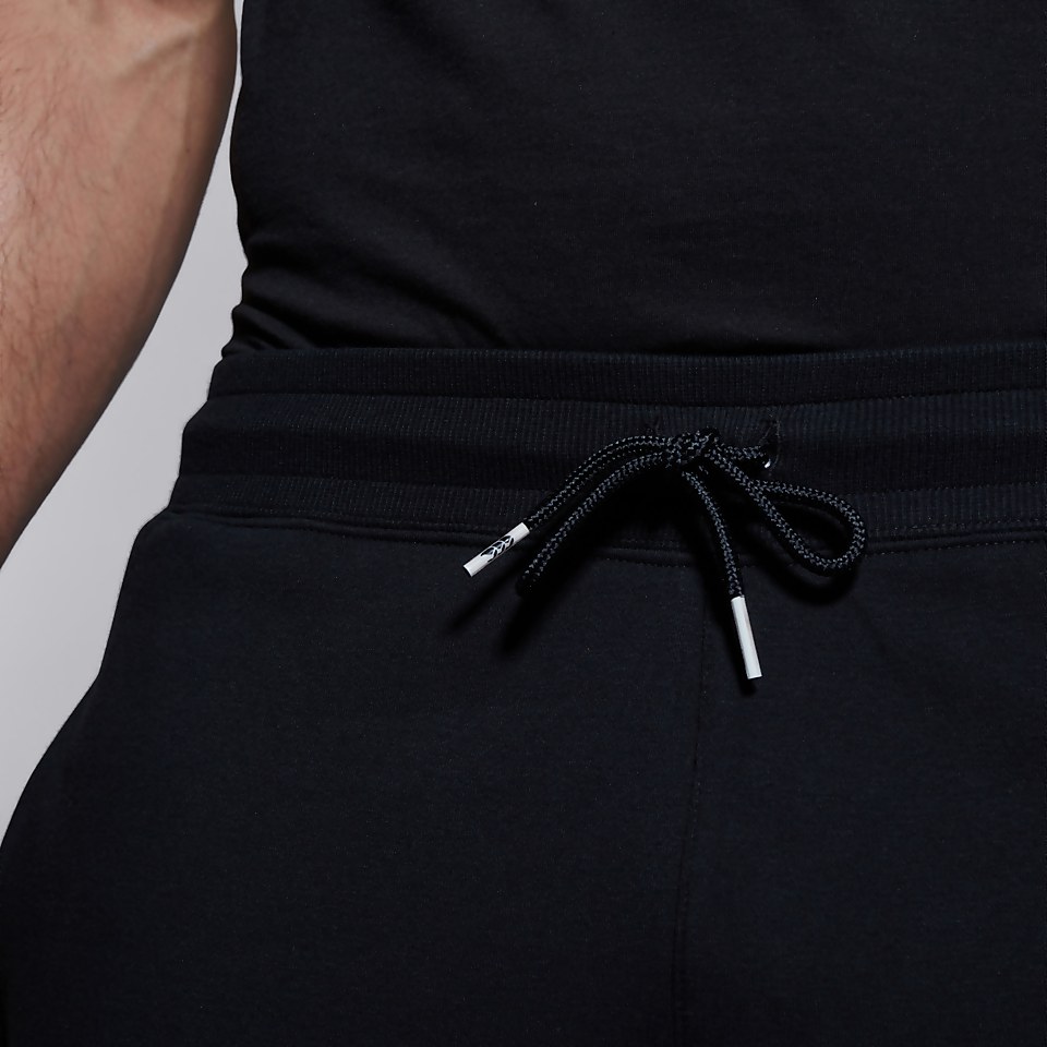 MENS TAPERED FLEECE CUFFPANT BLACK