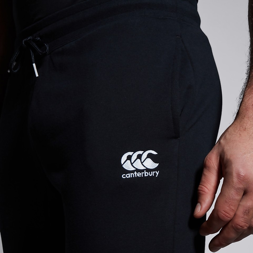 MENS TAPERED FLEECE CUFFPANT BLACK
