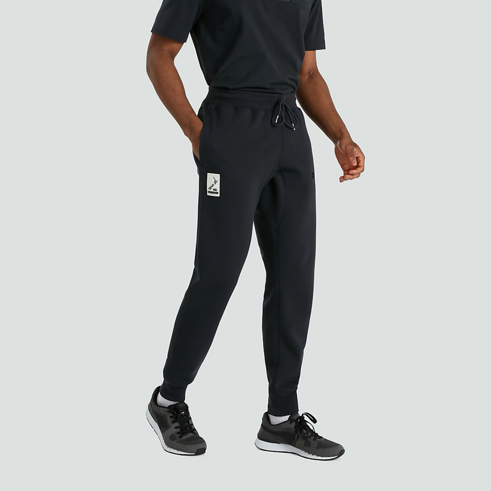 MENS CUFFED FLEECE PANTS BLUE