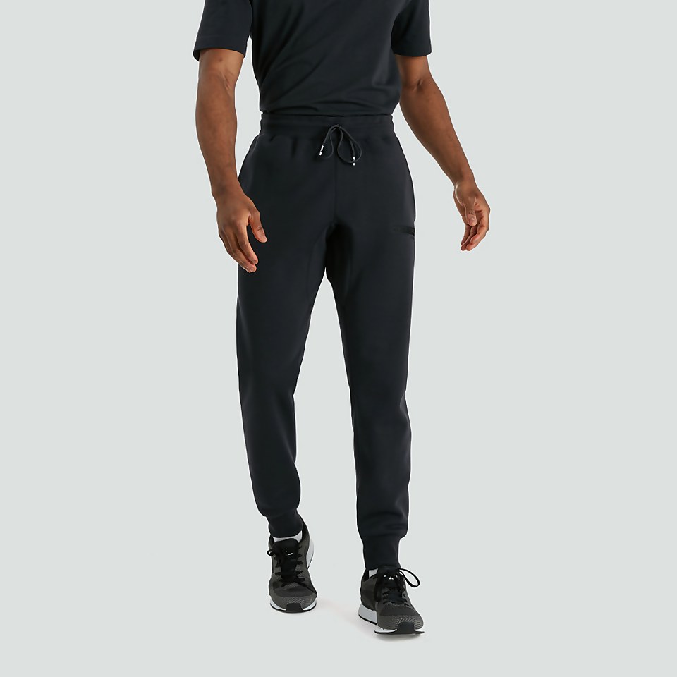 MENS CUFFED FLEECE PANTS BLUE