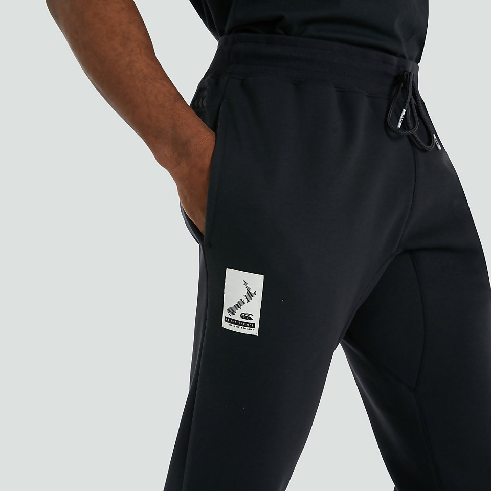 MENS CUFFED FLEECE PANTS BLUE