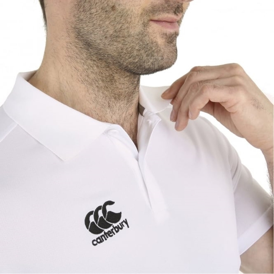 MENS TEAM DRY POLO SHIRT WHITE