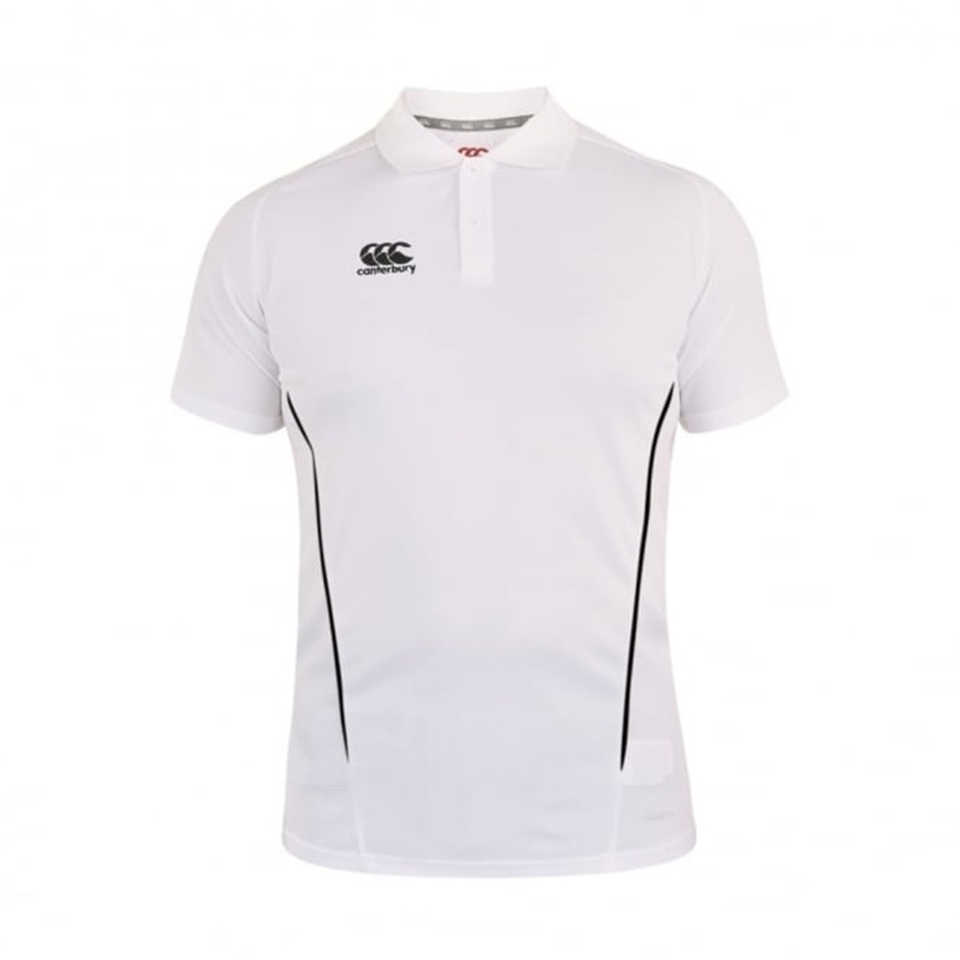 MENS TEAM DRY POLO SHIRT WHITE