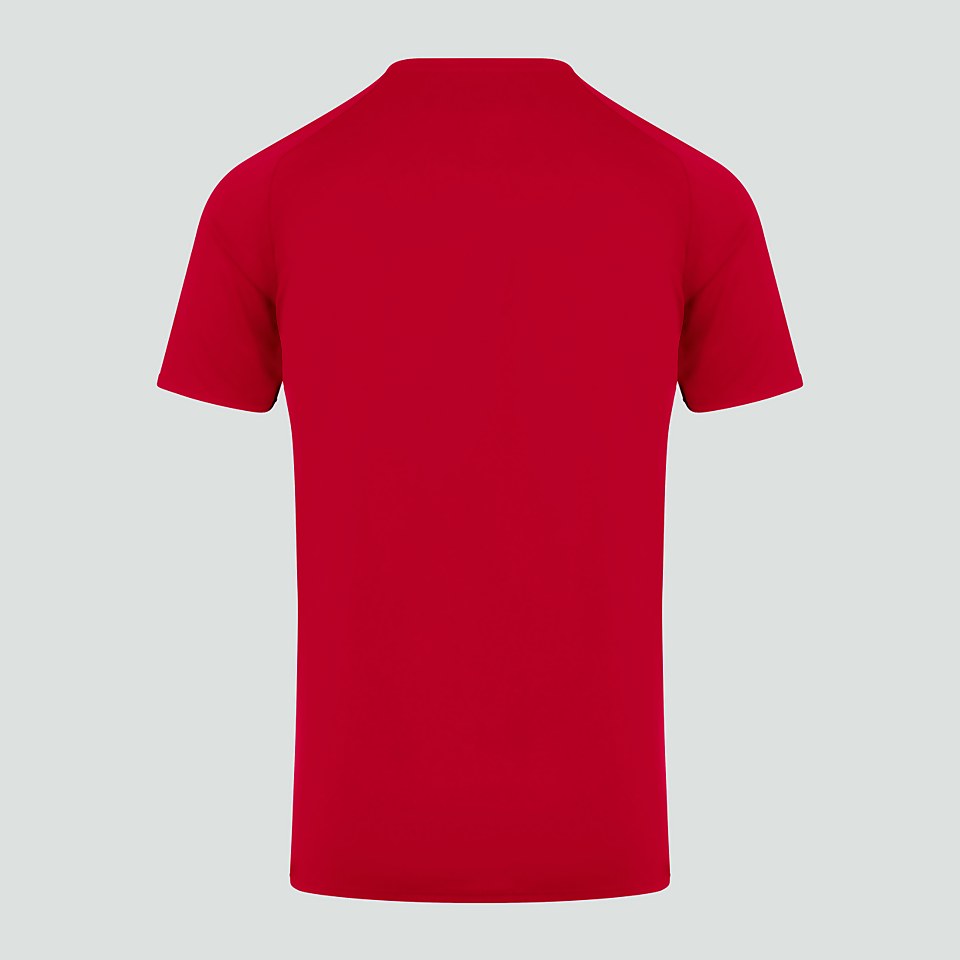 MENS CORE VAPODRI LARGE LOGO TEE RED