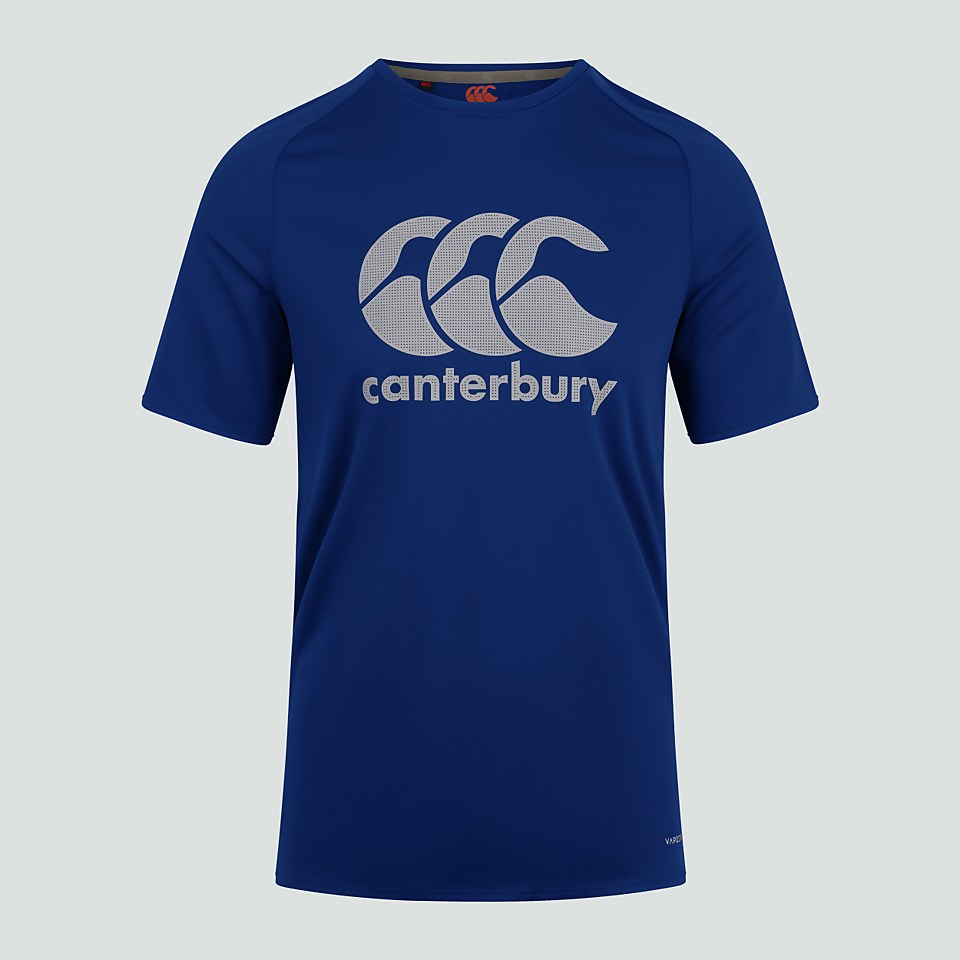 MENS CORE VAPODRI LARGE LOGO TEE BLUE