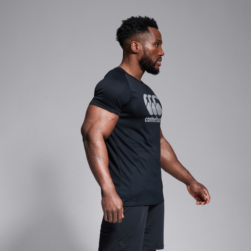 CANTERBURY CORE VAPODRI LARGE LOGO T BLACK