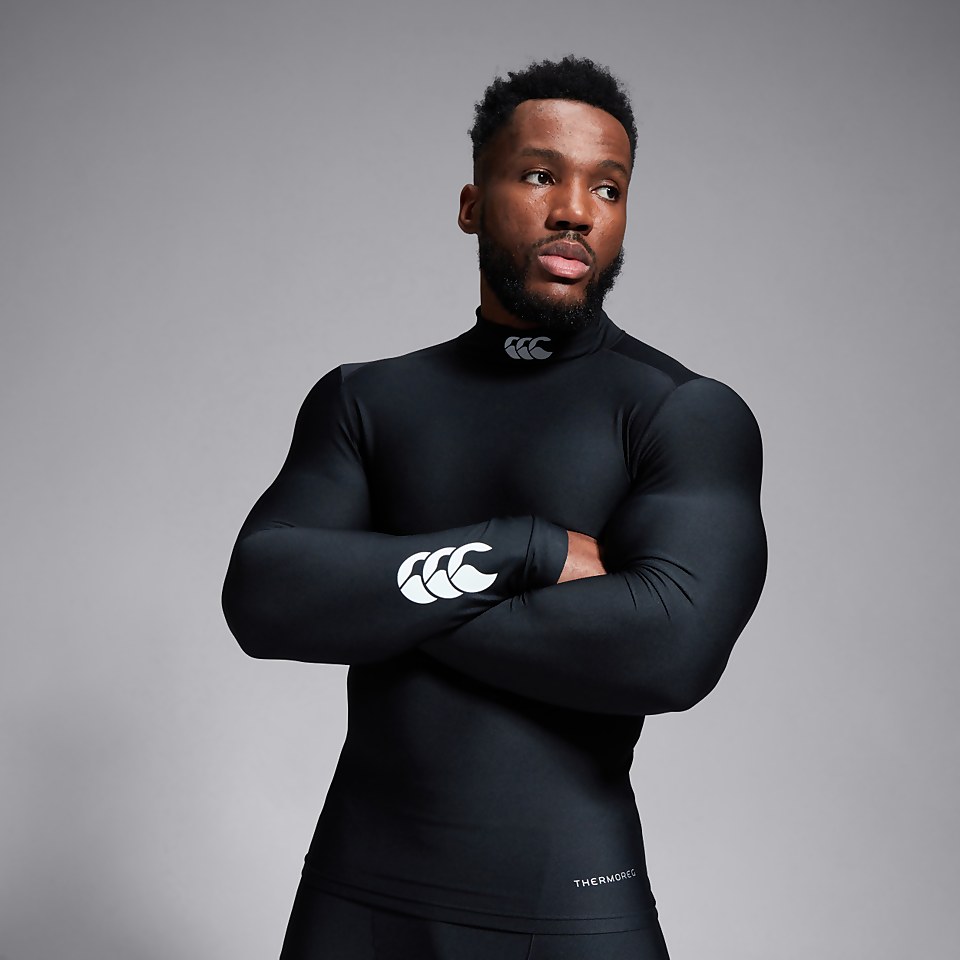 MENS THERMOREG TURTLE LONG SLEEVED TOP BLACK