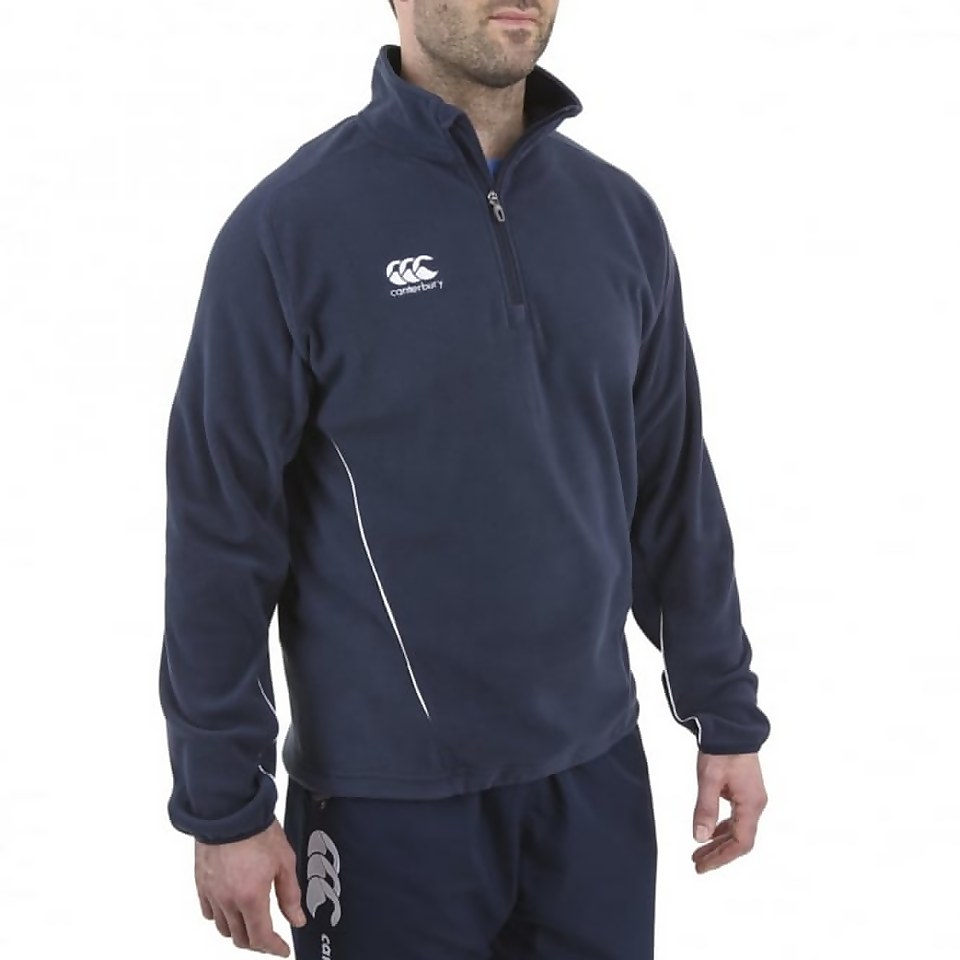 MENS TEAM 1/4 ZIP MICRO FLEECE NAVY