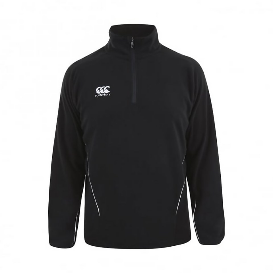 MENS TEAM 1/4 ZIP MICRO FLEECE BLACK