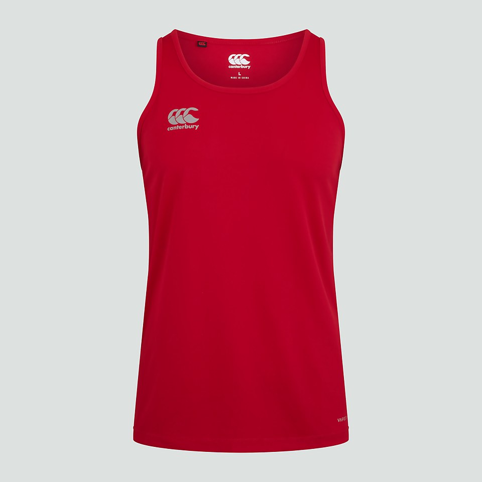 MENS CORE VAPODRI POLY SINGLET BLACK