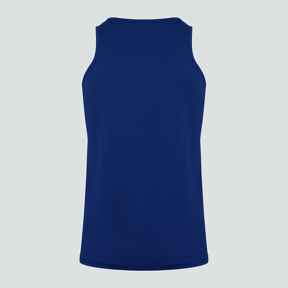 MENS CORE VAPODRI POLY SINGLET BLUE