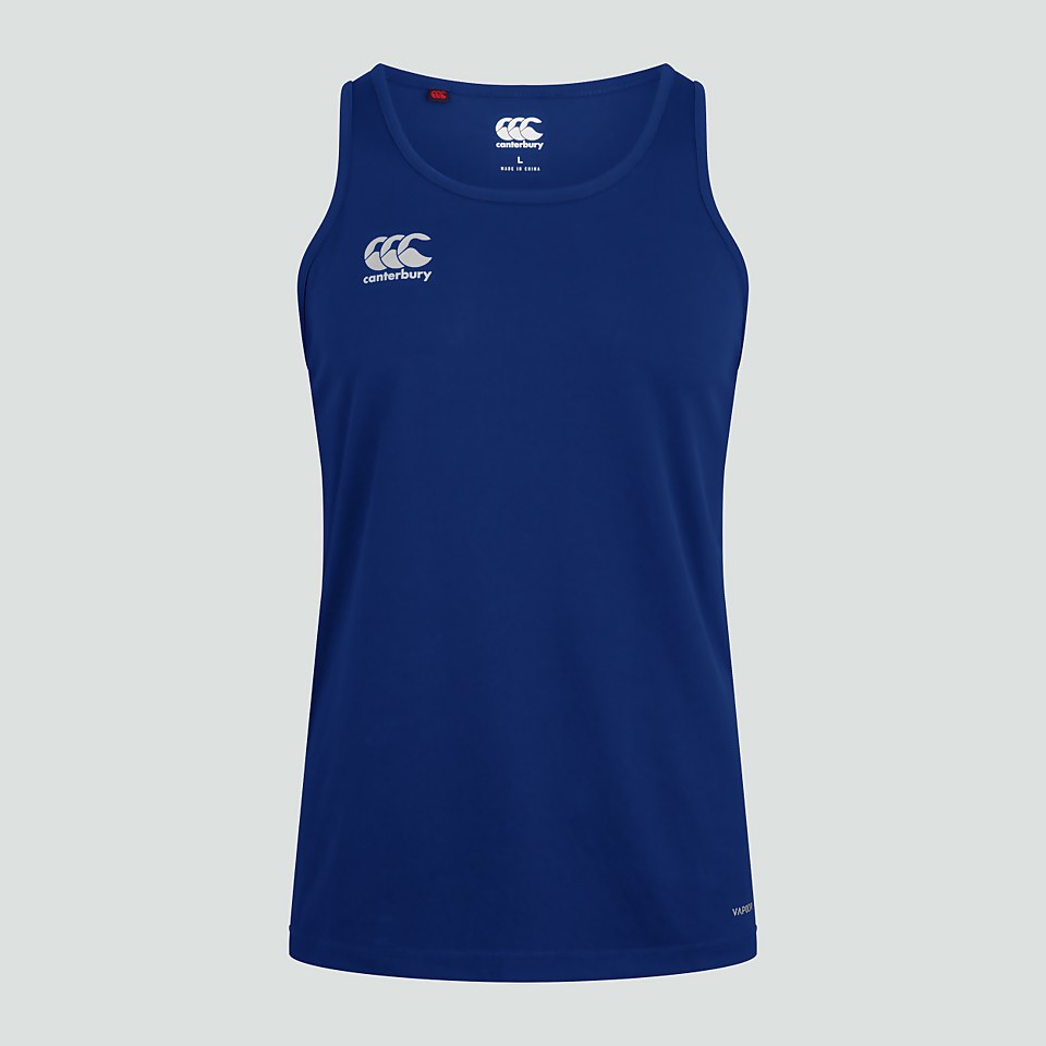 MENS CORE VAPODRI POLY SINGLET BLUE