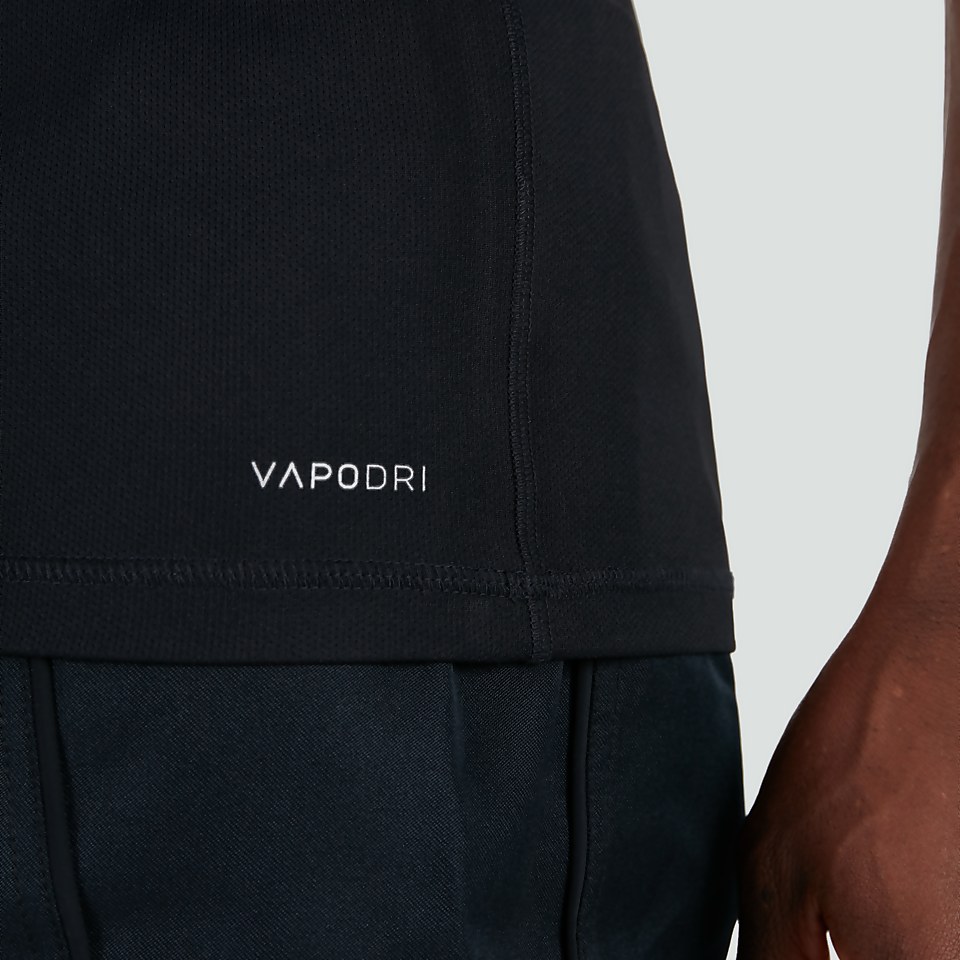 MENS CORE VAPODRI POLY SINGLET BLACK
