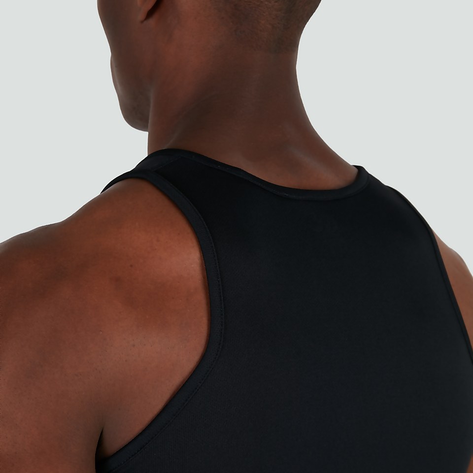 MENS CORE VAPODRI POLY SINGLET BLACK