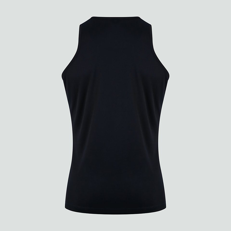 MENS CORE VAPODRI POLY SINGLET BLACK