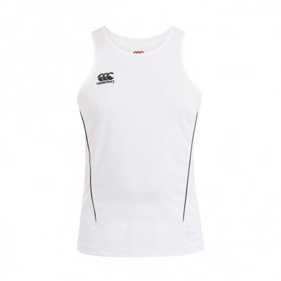 MENS TEAM DRY SINGLET WHITE